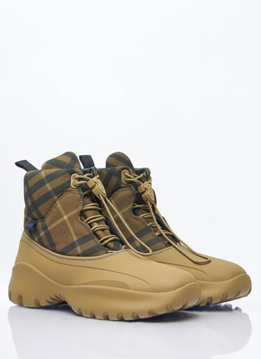 Burberry Check Scoot Trek Boots Green bur0158010