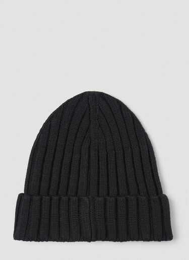 Moncler Chunky Knit Beanie Hat Black mon0241038