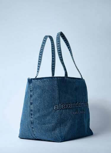 Alexander Wang Denim Punch Tote Bag Blue awg0259045