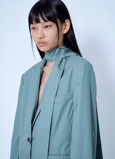 LN-CC® - Acne Studios: Suit Jacket with Scarf - Green Acne Studios Suit Jacket with Scarf Green acn0264035