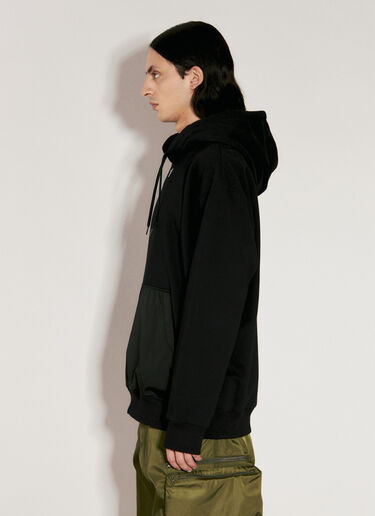 Prada Logo Plaque Hooded Sweatshirt Black pra0156001