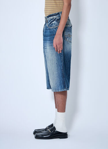 Martine Rose Zip-Up Jean Shorts Blue mtr0159004