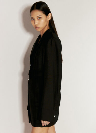 Prada 轻便马海毛单排扣夹克  黑色 pra0256050