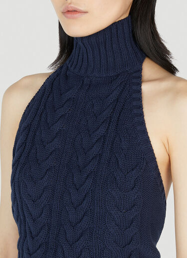 Max Mara 스탈로 니트 탑 블루 max0252055