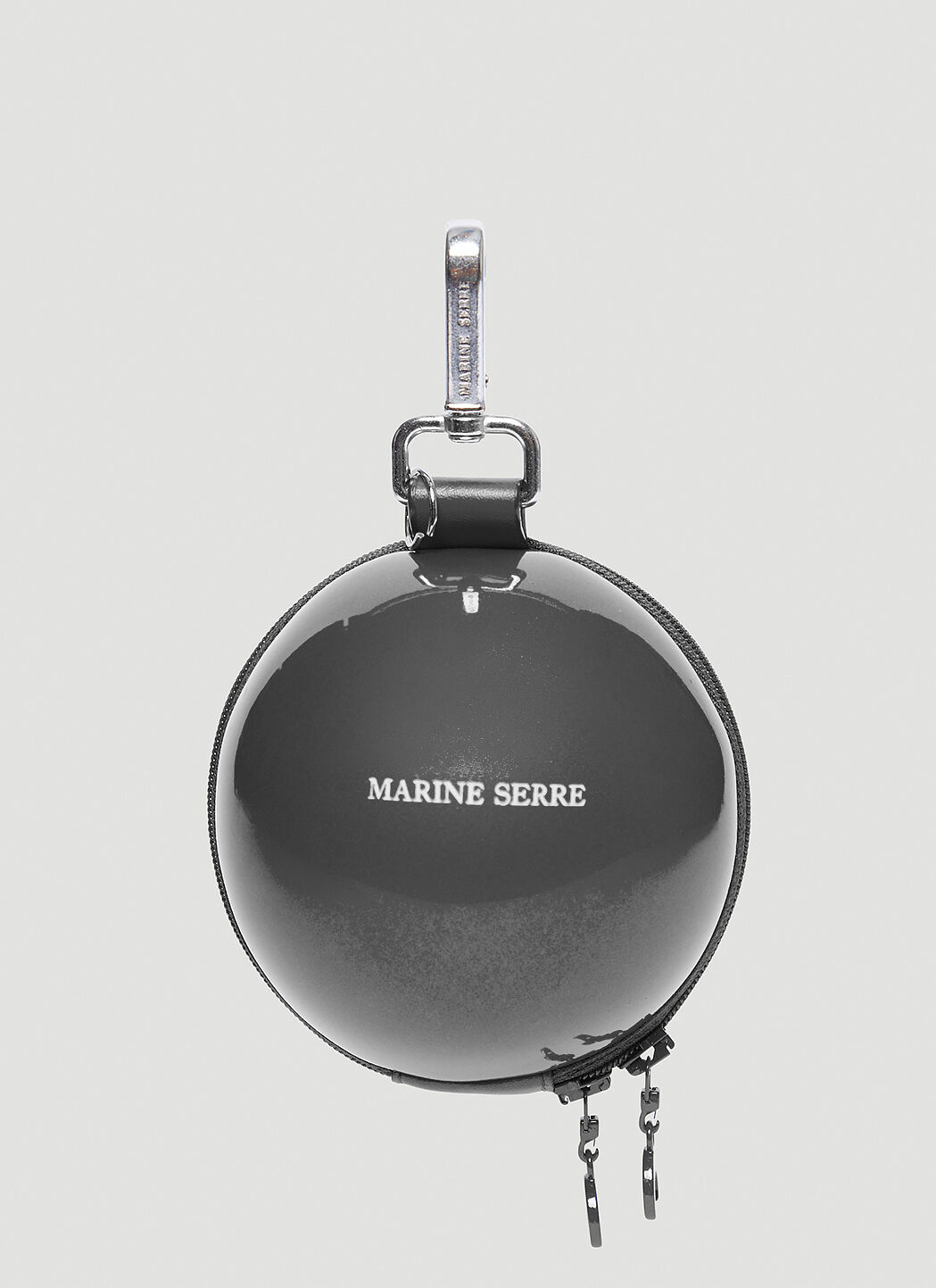 Marine Serre Micro Ball Bag Keyring in Black LN CC