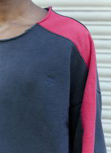 GREG ROSS Side Stripe Crewneck Sweatshirt Black grr0357003