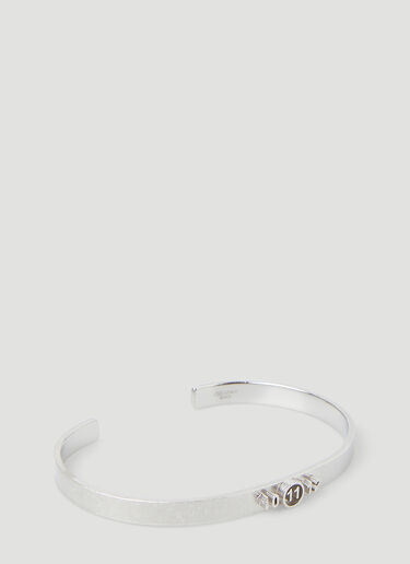 Maison Margiela Logo Numbers Bangle Bracelet Silver mla0148048