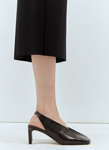 Jil Sander 가죽 슬링백 힐 블랙 jil0257013