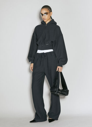 Alexander Wang 와이드 레그 트랙 팬츠 블랙 awg0255022