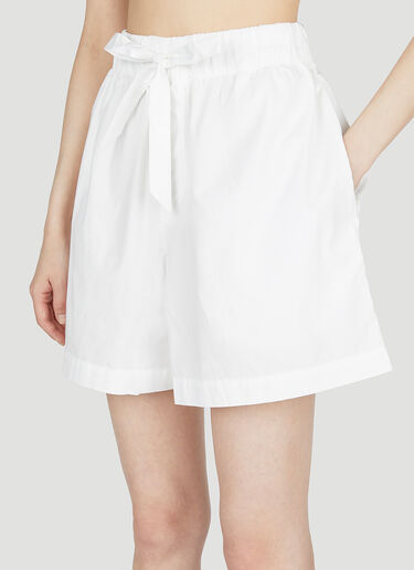 Tekla Drawstring Sleep Shorts White tek0353014