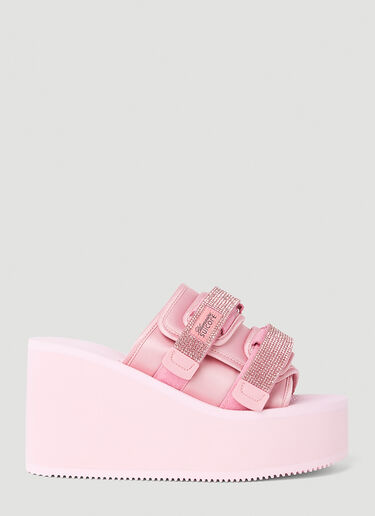 Blumarine x Suicoke Moto Platform Mules Pink blm0252028