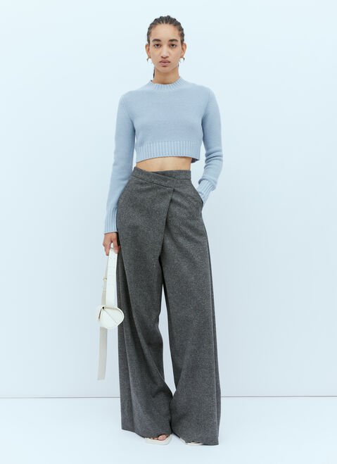 Max Mara Wide Leg Wool Pants Camel max0254038
