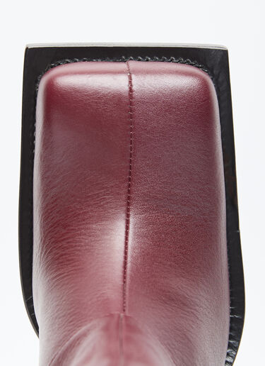 Fidan Novruzova Havva Leather Boots Burgundy fid0254012
