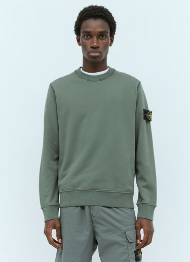 Stone Island Logo Patch Sweatshirt Green sto0156069