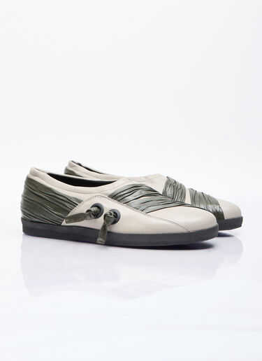 Kiko Kostadinov Wrinkled Slip-On Shoes Beige kko0156017