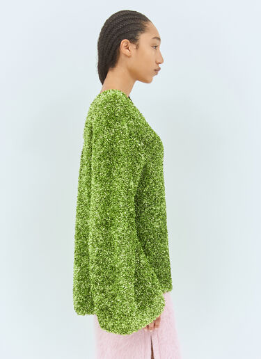 Dries Van Noten Metallized Sweater Green dvn0258024