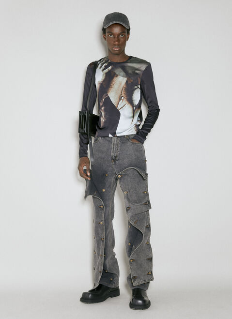 Rick Owens Body Collage Long Sleeve T-Shirt Black ric0253018