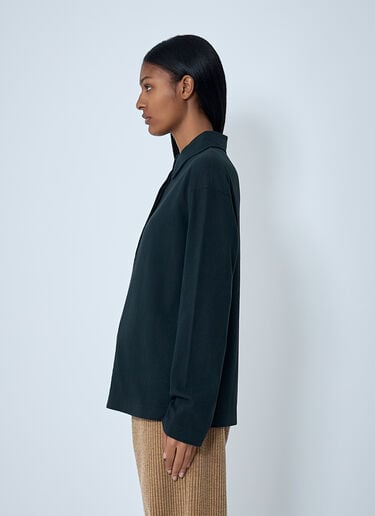 The Row Roddie Polo Top Black row0262001