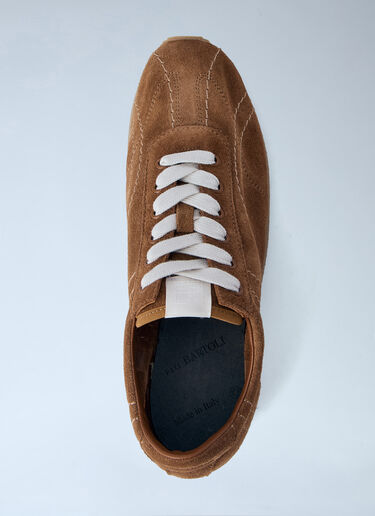 TOTEME Suede Low-Top Trainers Brown tot0264045