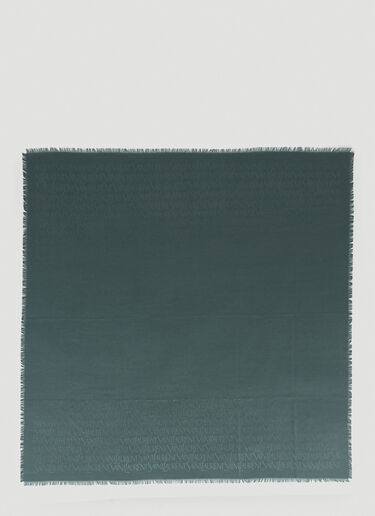 Logo Print Scarf Saint Laurent Logo Print Scarf Green sla0252094
