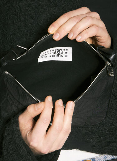 MM6 Maison Margiela 数字尼龙单肩包 黑色 mmm0257015