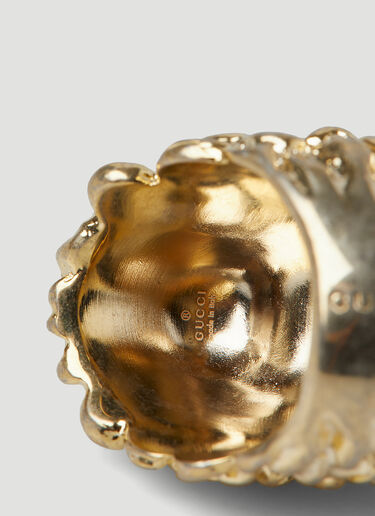 Gucci Lionhead Crystal Ring Gold guc0247175