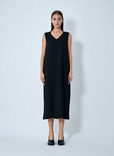 Double Knit Midi Dress Yohji Yamamoto Double Knit Midi Dress Black yoy0262029