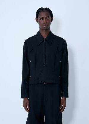 Kiko Kostadinov Kraner Cropped Jacket Black kko0162005