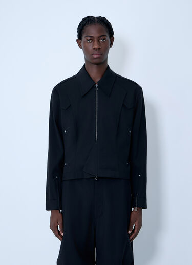 Kiko Kostadinov Kraner Cropped Jacket Black kko0162005