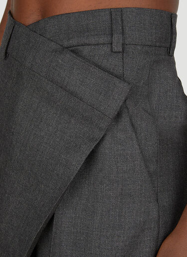 Acne Studios Wrap Front Wide Leg Pants Grey acn0252054