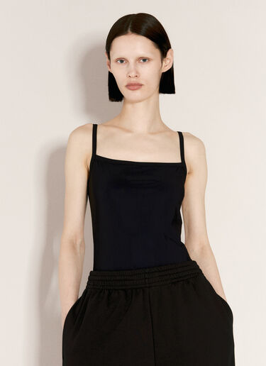 MM6 Maison Margiela Square-Neck Bodysuit Black mmm0255014