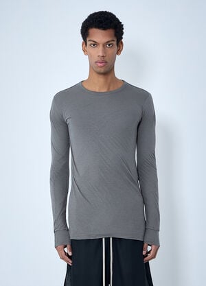 Rick Owens Crewneck Long Sleeve T-Shirt Grey ric0163025