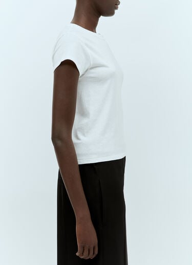 The Row Tori Crop T-Shirt White row0256007