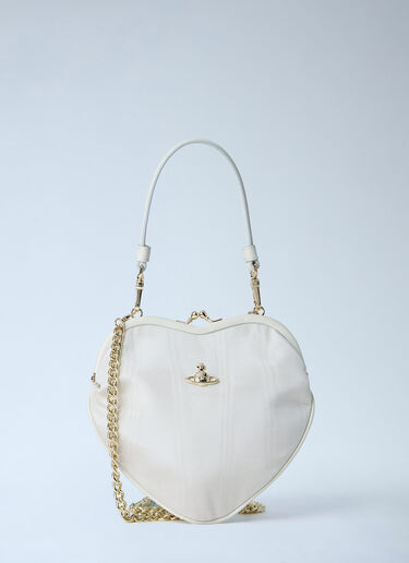Vivienne Westwood Belle Heart Frame Handbag White vvw0263039