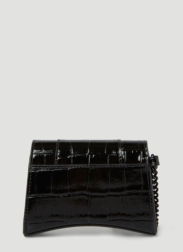 Balenciaga Hourglass Embossed Mini Wallet Black bal0245064