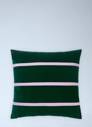 Christina Lundsteen Striped Velvet Cushion Multicolour wps0691941