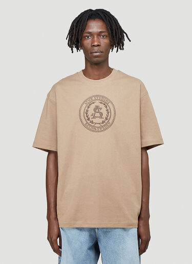 Acne Studios Embroidered-Logo T-Shirt Brown acn0144027