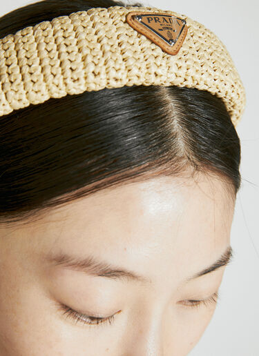 Prada Crochet Headband Beige pra0256041