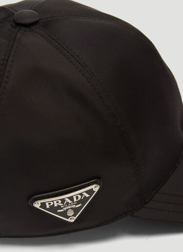 Prada Nylon Baseball Cap Black pra0135039