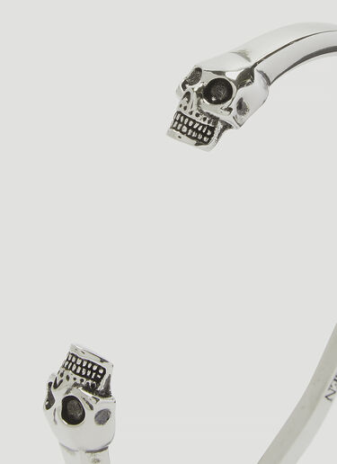 Alexander McQueen Twin Skull Bracelet Silver amq0142002