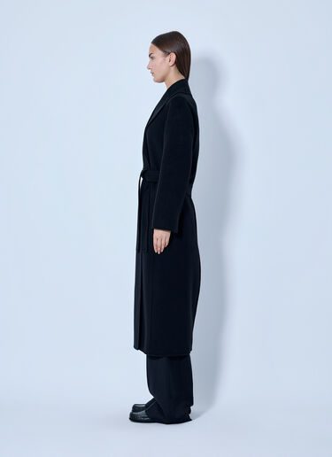 LN-CC® - Max Mara: Belted Wool Coat - Black Max Mara Belted Wool Coat Black max0266094