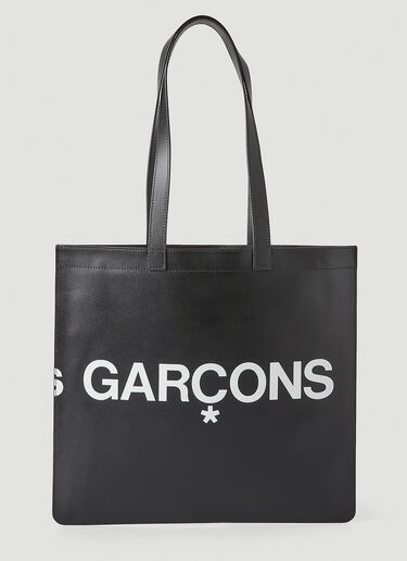 Comme des Garçons Wallet Logo Tote Bag Black cdw0346016