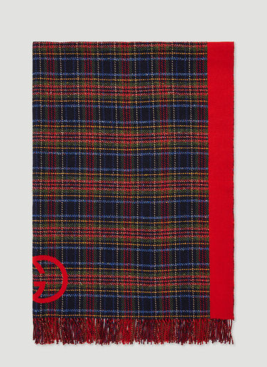 Gucci Interlocking G Tartan Blanket Blue wps0670168