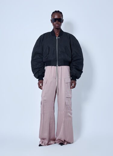 LN-CC® - Rick Owens: Secchia Cropped Flight Bomber Jacket - Black Rick Owens Secchia Cropped Flight Bomber Jacket Black ric0265006