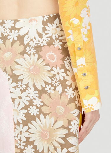 Rave Review Sommar Flower Cropped Shirt Yellow rav0252006