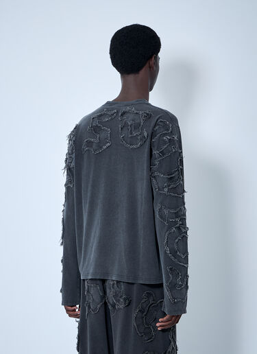 Acne Studios Distressed Logo Motif T-Shirt Black acn0160007