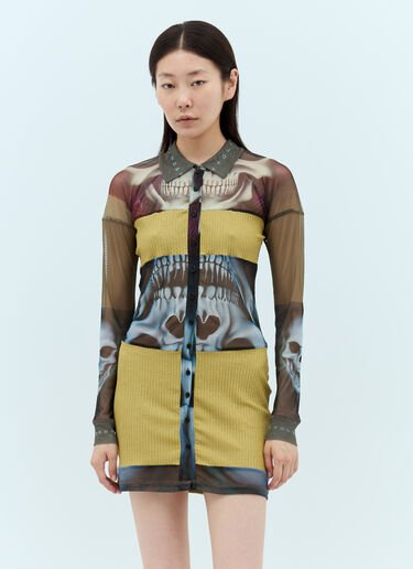 Mesh Shirt Dress Ottolinger Mesh Shirt Dress Multicolour ott0255003
