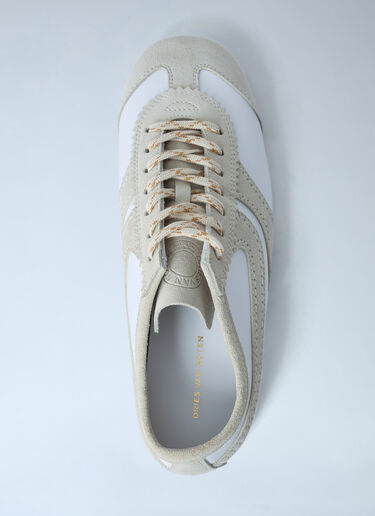 Suede Trimmed Sneakers Dries Van Noten Suede Trimmed Sneakers White dvn0262031