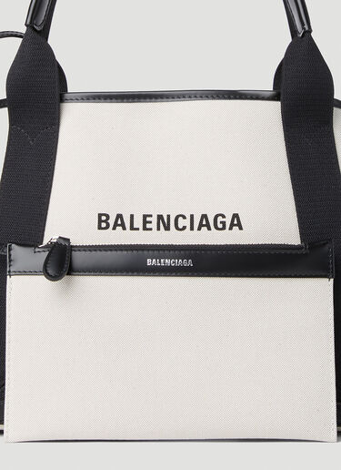 Balenciaga XS 로고 프린트 핸드백 화이트 bal0251133