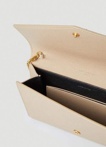 Saint Laurent Uptown Chain Shoulder Bag Beige sla0247122